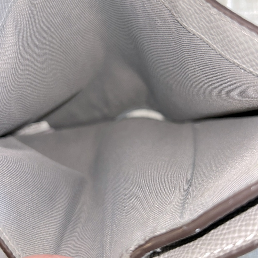 Coach Crossgrain Leather Medium Grey Bifold Wallet - Picture 10 of 15